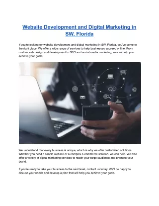 website development and digital marketing