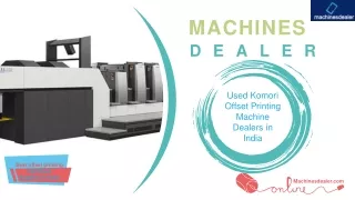 Used Komori Offset Printing Machine for Sale - Machines Dealer  