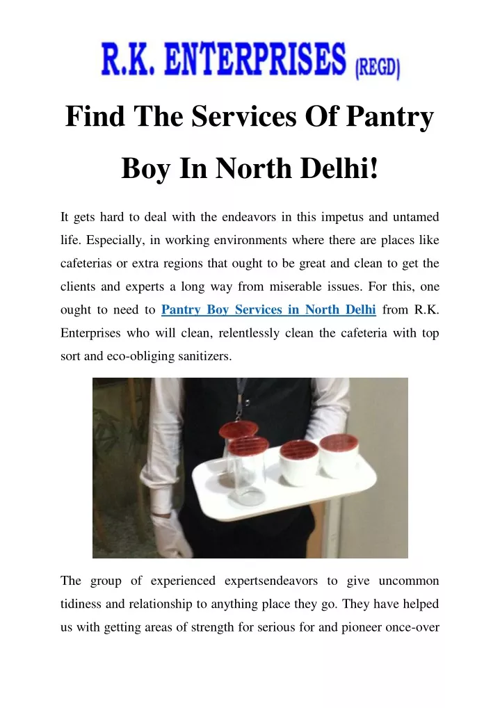 find the services of pantry