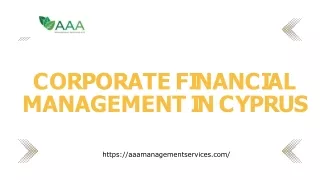 Corporate Financial Management in Cyprus