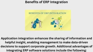 Benefits of ERP Integration