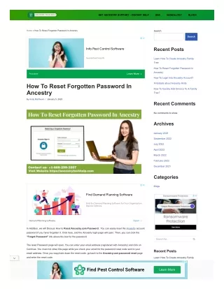 How To Reset Forgotten Password In Ancestry