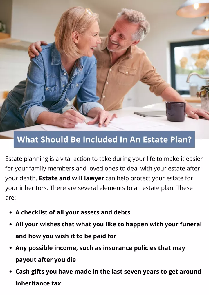 what should be included in an estate plan