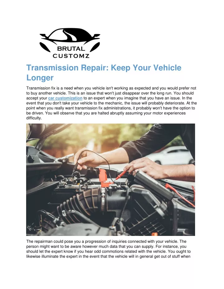 transmission repair keep your vehicle longer