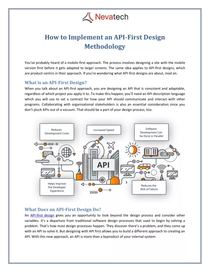 how to implement an api first design methodology