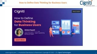 How to Define Data Thinking for Business Users