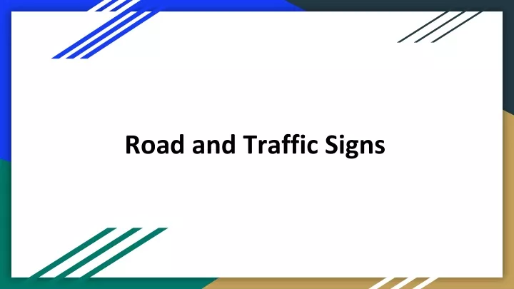 road and traffic signs