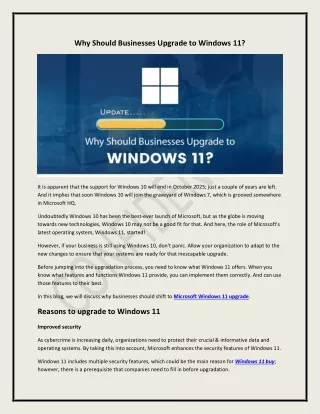 why should businesses upgrade to windows 11