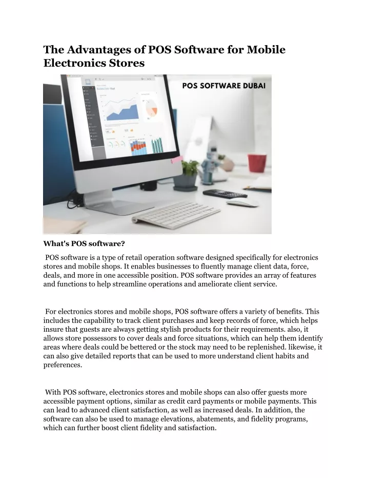 the advantages of pos software for mobile