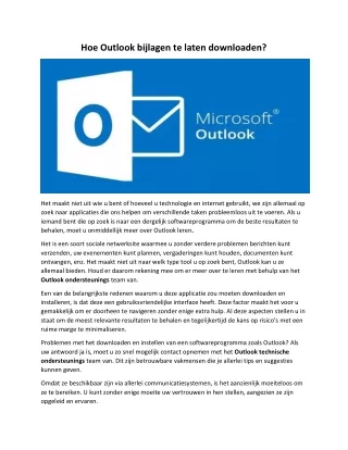 Hoe Outlook bijlagen te laten downloaden