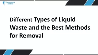 different types of liquid waste and the best
