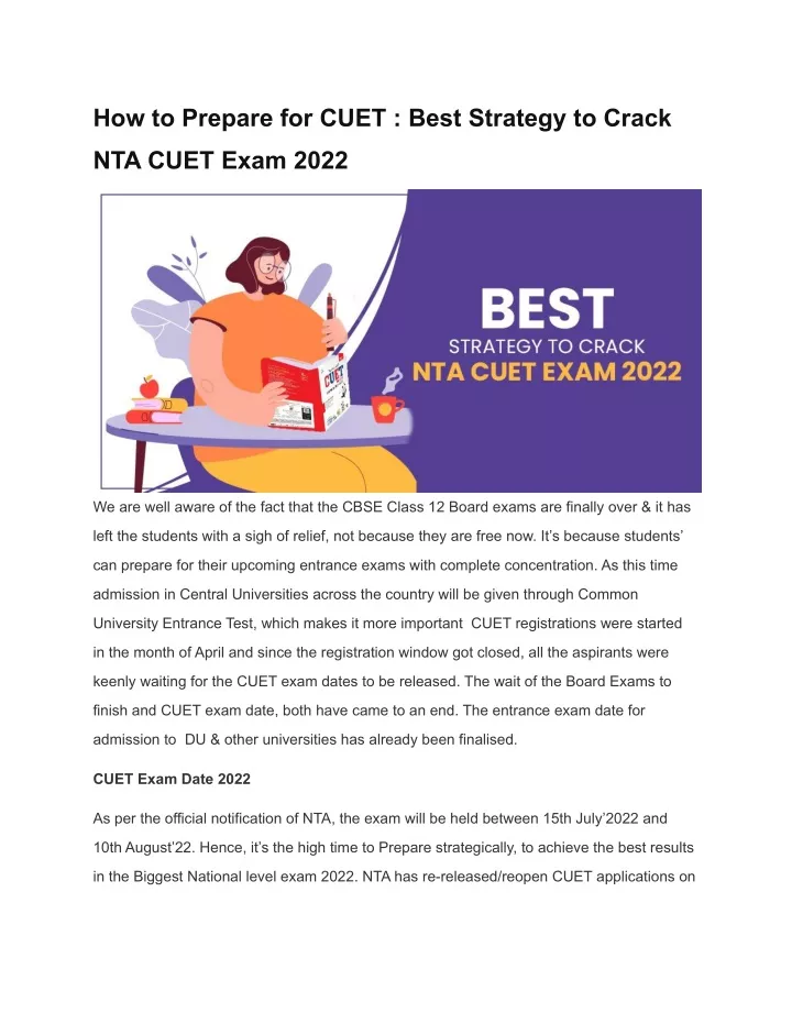 how to prepare for cuet best strategy to crack