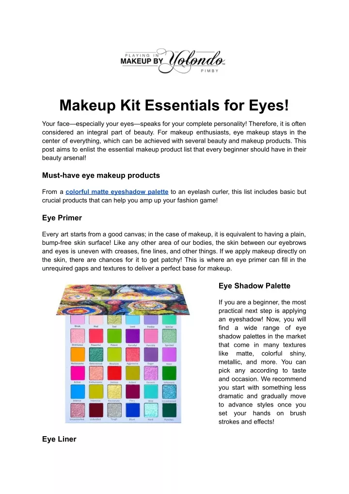makeup kit essentials for eyes