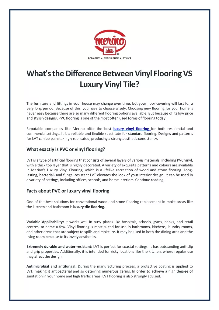 what s the difference between vinyl flooring vs l u x ur y v i n y l t i l e