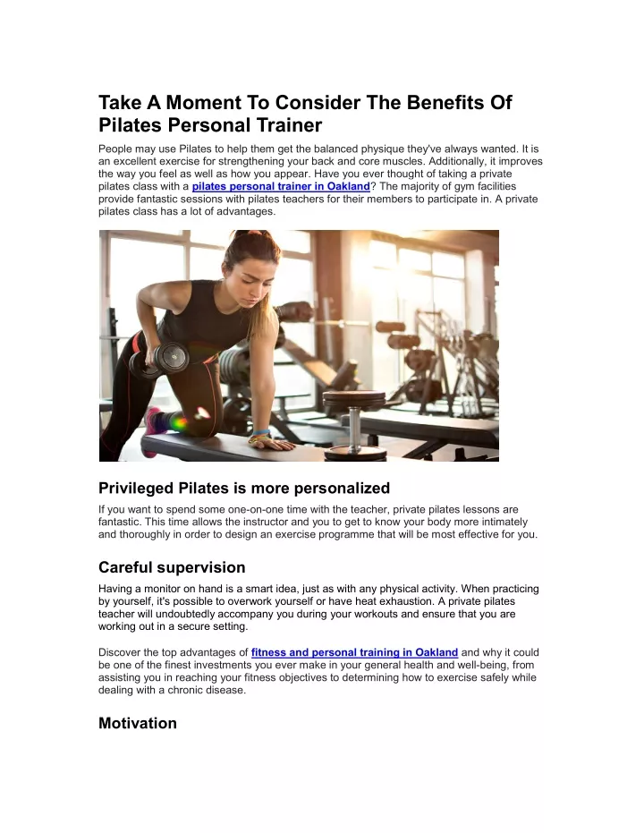 take a moment to consider the benefits of pilates