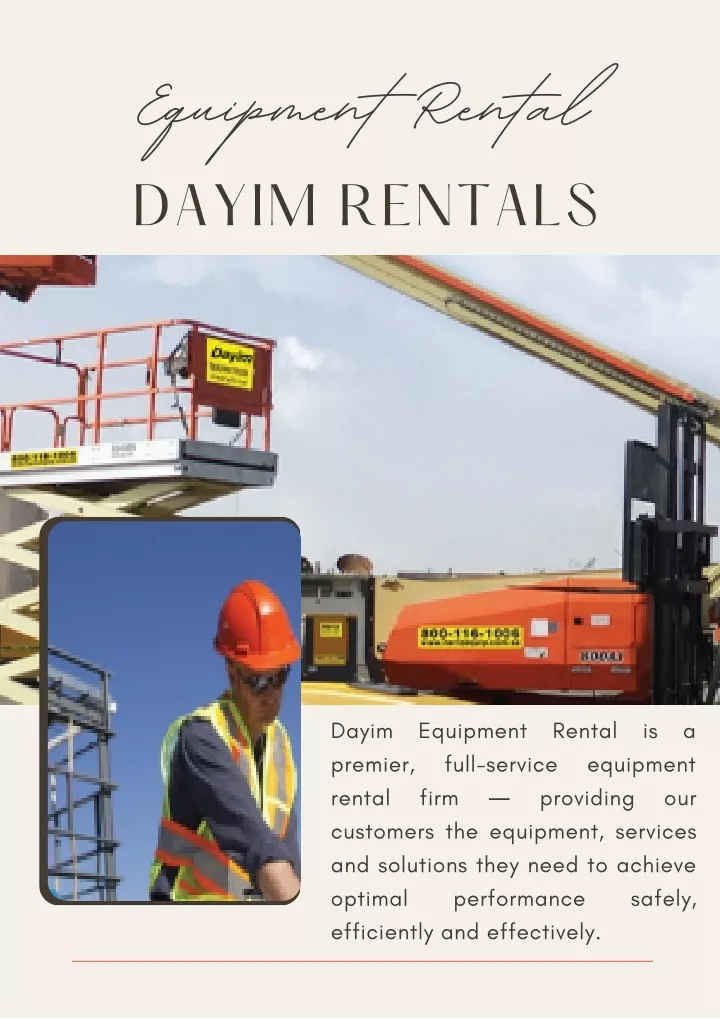 equipment rental