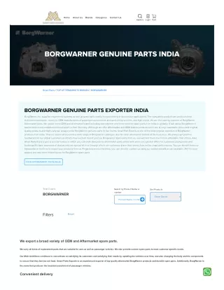 BorgWarner Genuine Parts-A Genuine Supplier For An Aftermarket spare parts