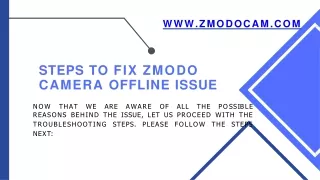 Steps to fix Zmodo camera offline issue