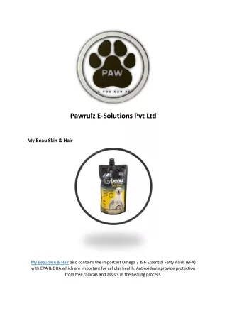 Shop My Beau Skin & Hair Supplements For Dogs | Pawrulz