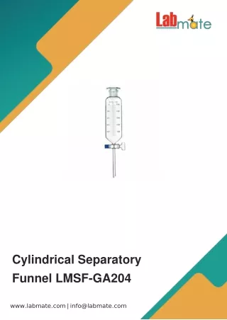 cylindrical separatory funnel lmsf ga204