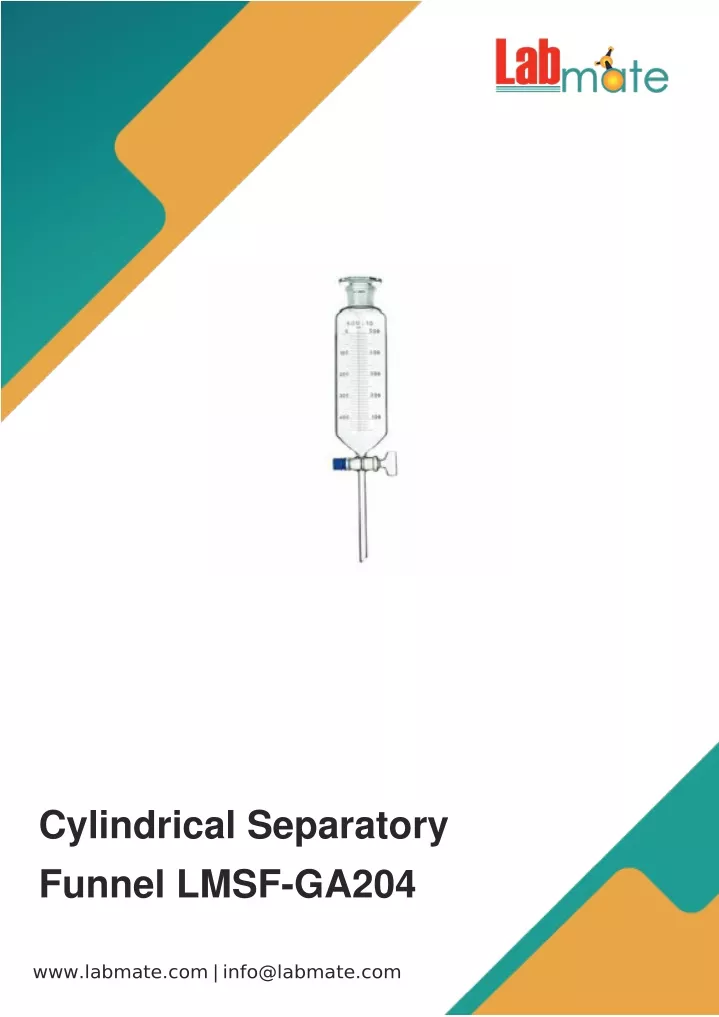 cylindrical separatory funnel lmsf ga204