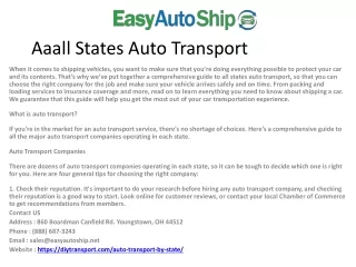 aaall states auto transport