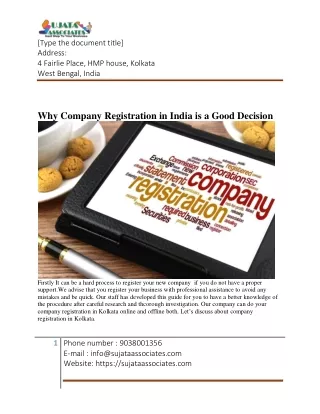 Why Company Registration in India is a Good Decision