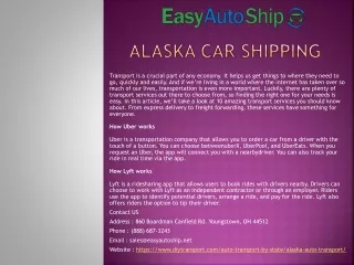 alaska car shipping
