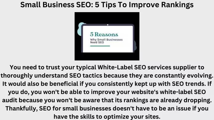 small business seo 5 tips to improve rankings