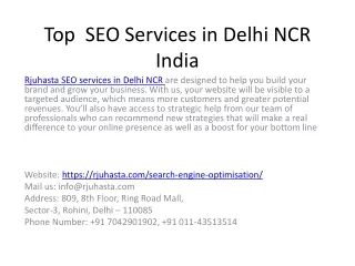 Top  SEO Services in Delhi NCR India