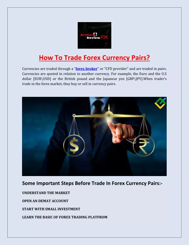 how to trade forex currency pairs