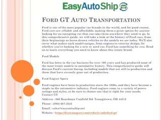 ford gt auto transportation