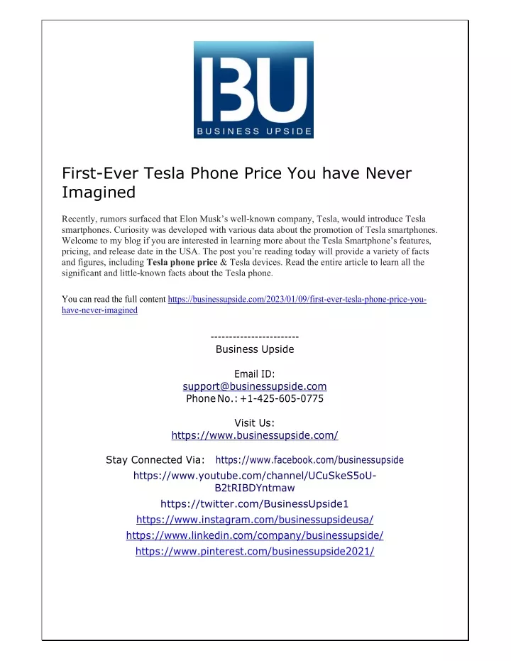 first ever tesla phone price you have never