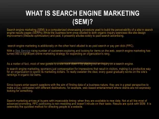 what is search engine marketing sem