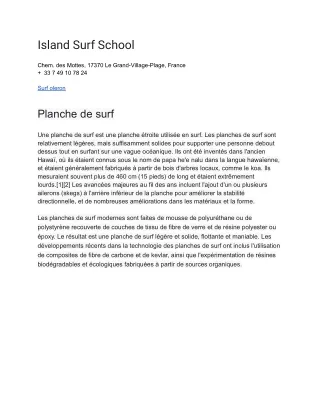 island surf school