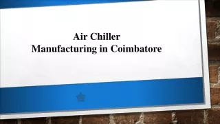 Air Chiller Manufacturing in Coimbatore