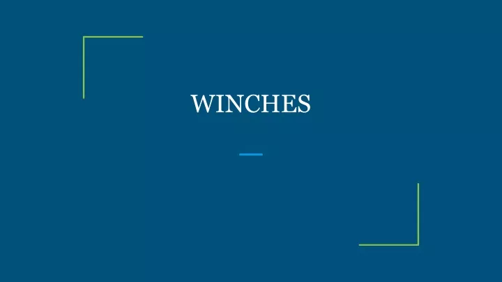winches
