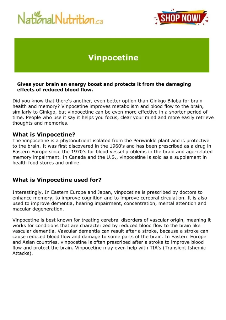 vinpocetine