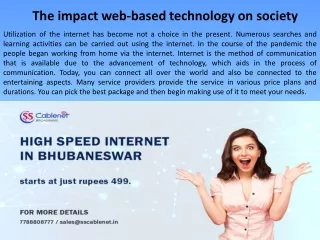 The impact web-based technology on society