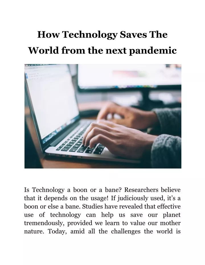 how technology saves the