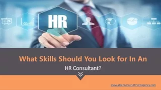 What skills should you look for in an HR consultant