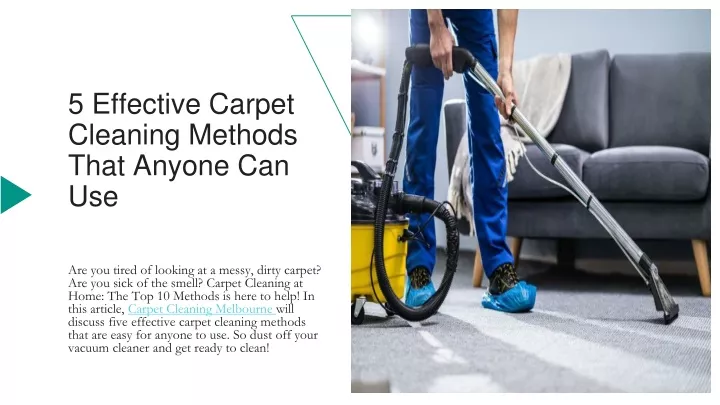 5 effective carpet cleaning methods that anyone can use