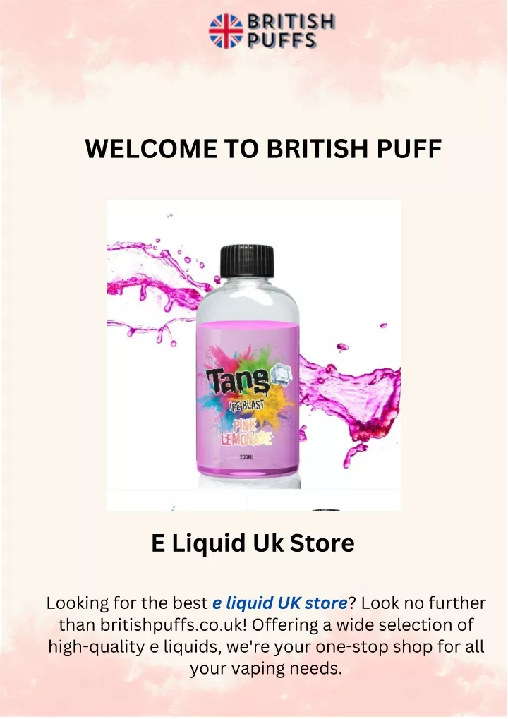 welcome to british puff