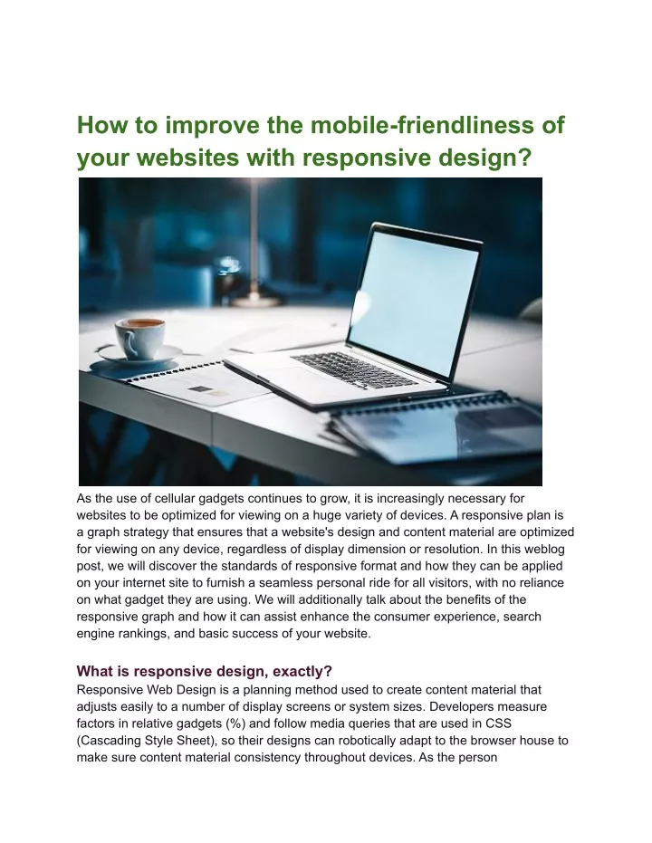 how to improve the mobile friendliness of your