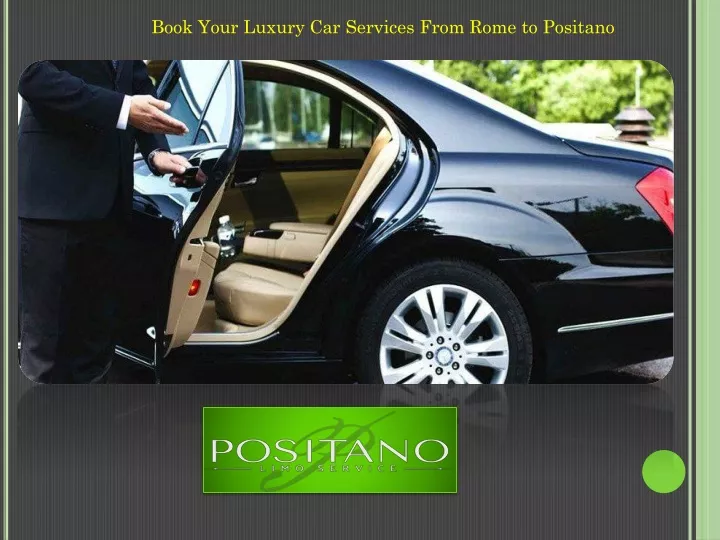 book your luxury car services from rome