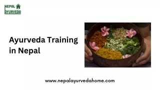 Ayurveda Training in Nepal