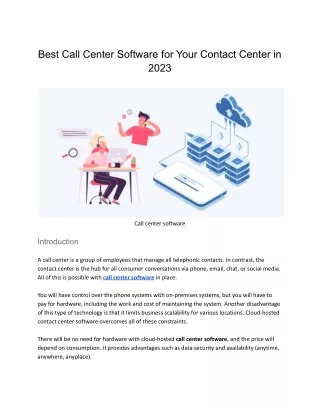 Best Call Center Software for Your Contact Center in 2023