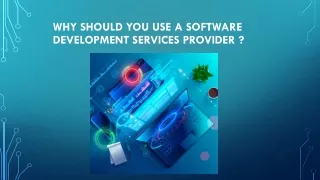 WHY SHOULD YOU USE A SOFTWARE DEVELOPMENT SERVICES