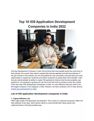 Top 10 iOS Application Development Companies in India 2022 (1)