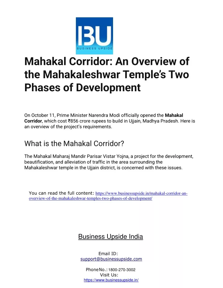 mahakal corridor an overview of the mahakaleshwar